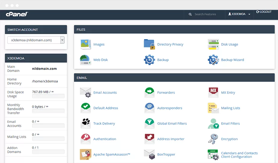 dashboard-cpanel
